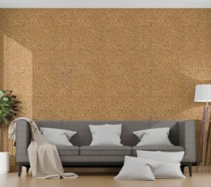 Mur granito rouges Mur d'un salon moderne décoré avec un film adhésif de covering pour bâtiment motif granito